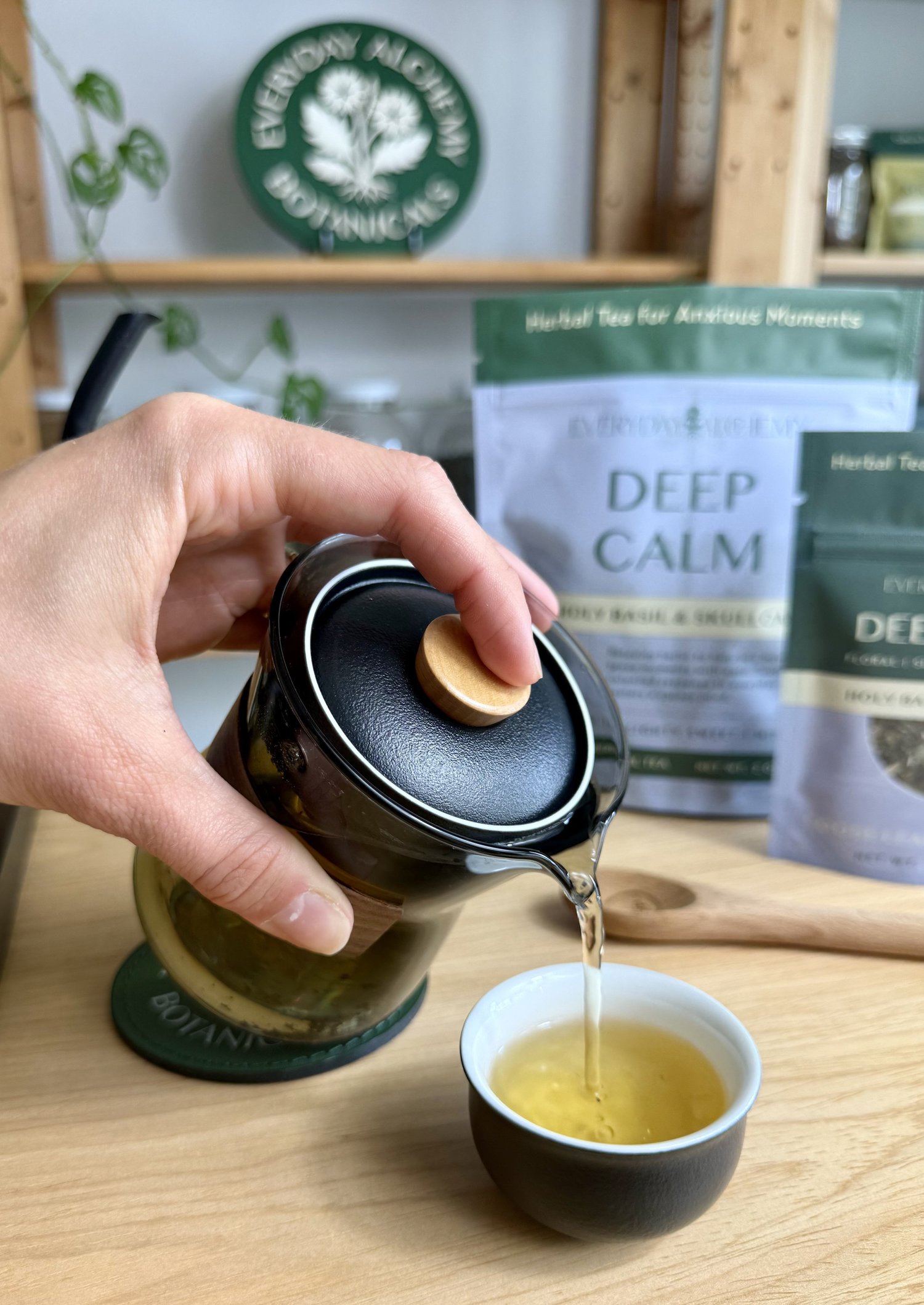 Steeping herbal tea for daily balance