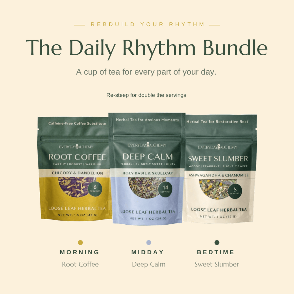 The Daily Rhythm Bundle — Root Coffee, Deep Calm, and Sweet Slumber